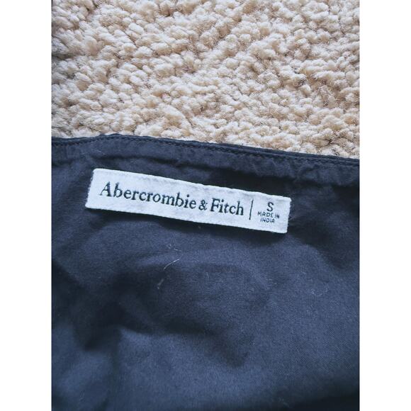 Abercrombie & Fitch Ruffle Strap Tank Top Black Small Coquette Preppy Layer Fall - Picture 4 of 4